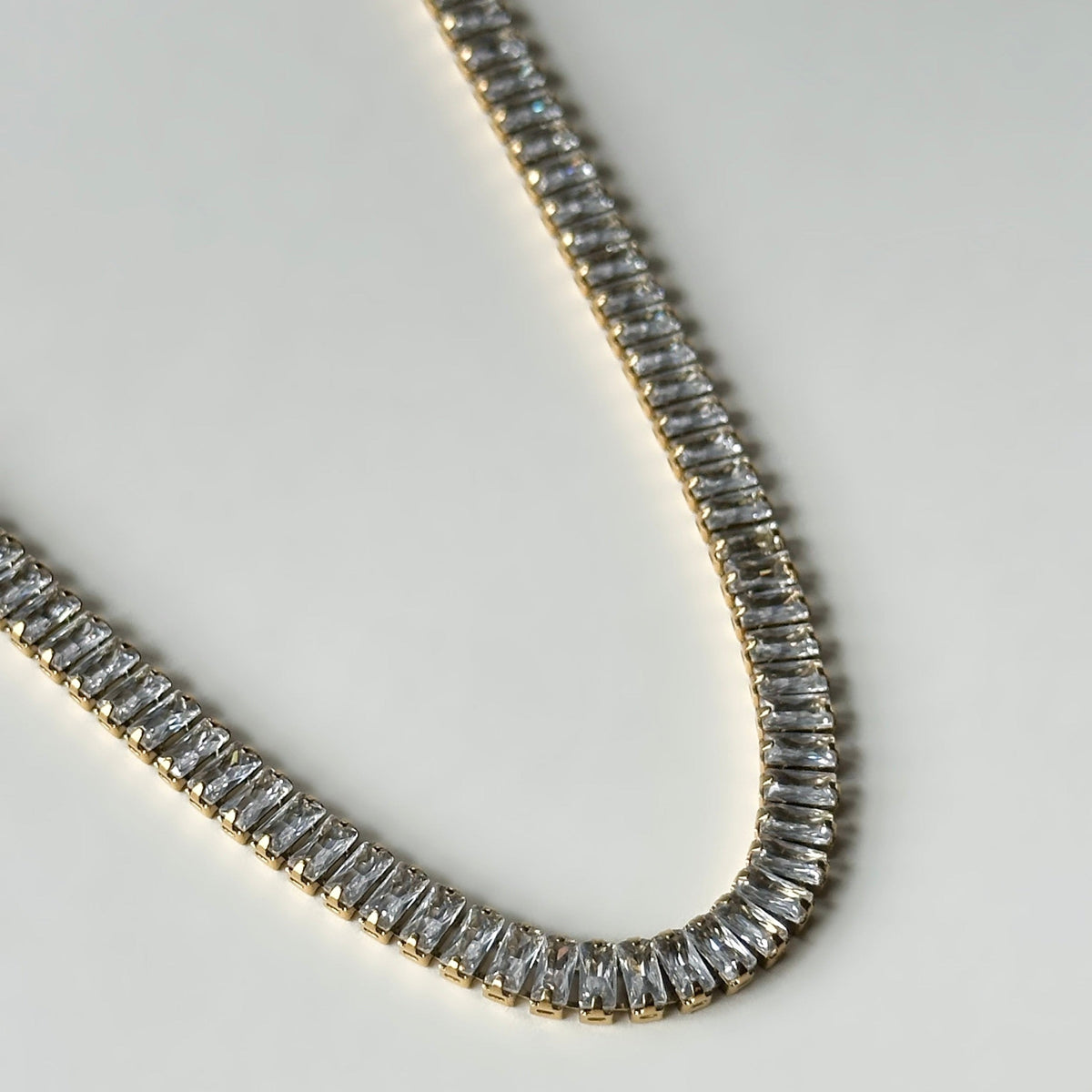 アクセサリー Glitter Baguette Tennis Chain Necklace Baguette Tennis Chain Necklace【5mm】 | Glitter