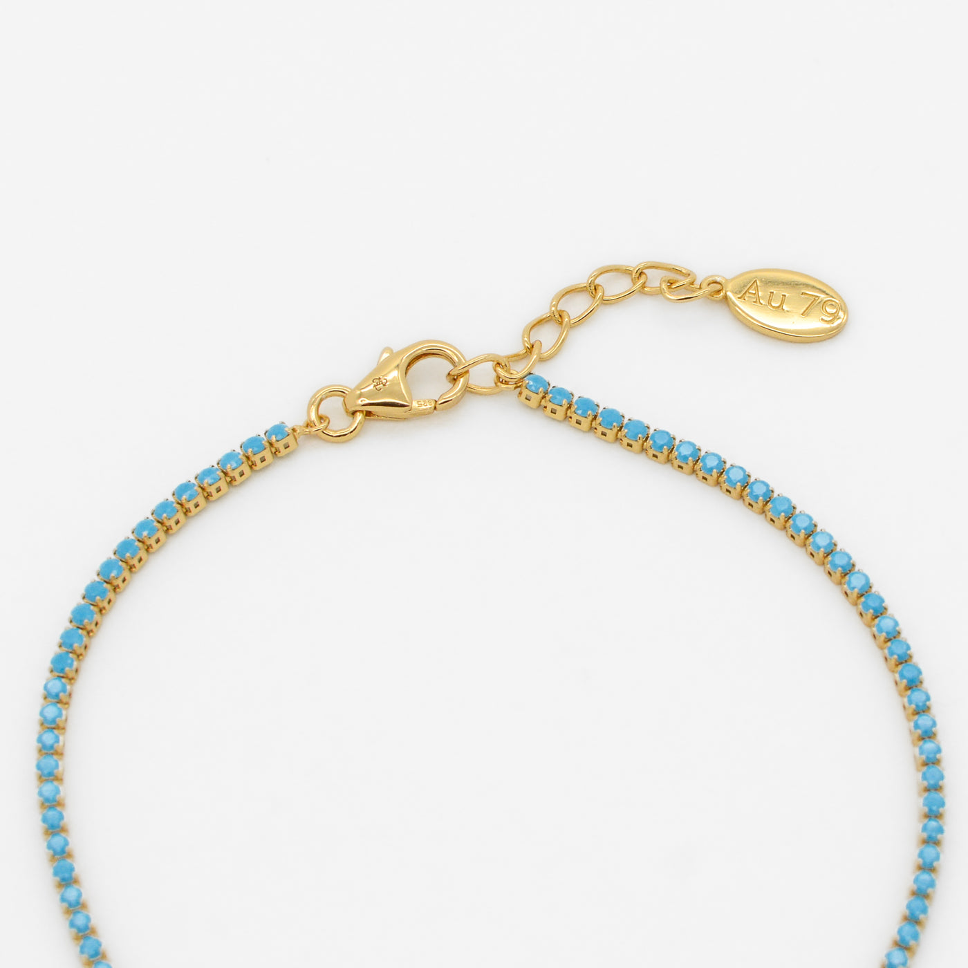 Dallas Micro Tennis Bracelet in Turquoise CZ