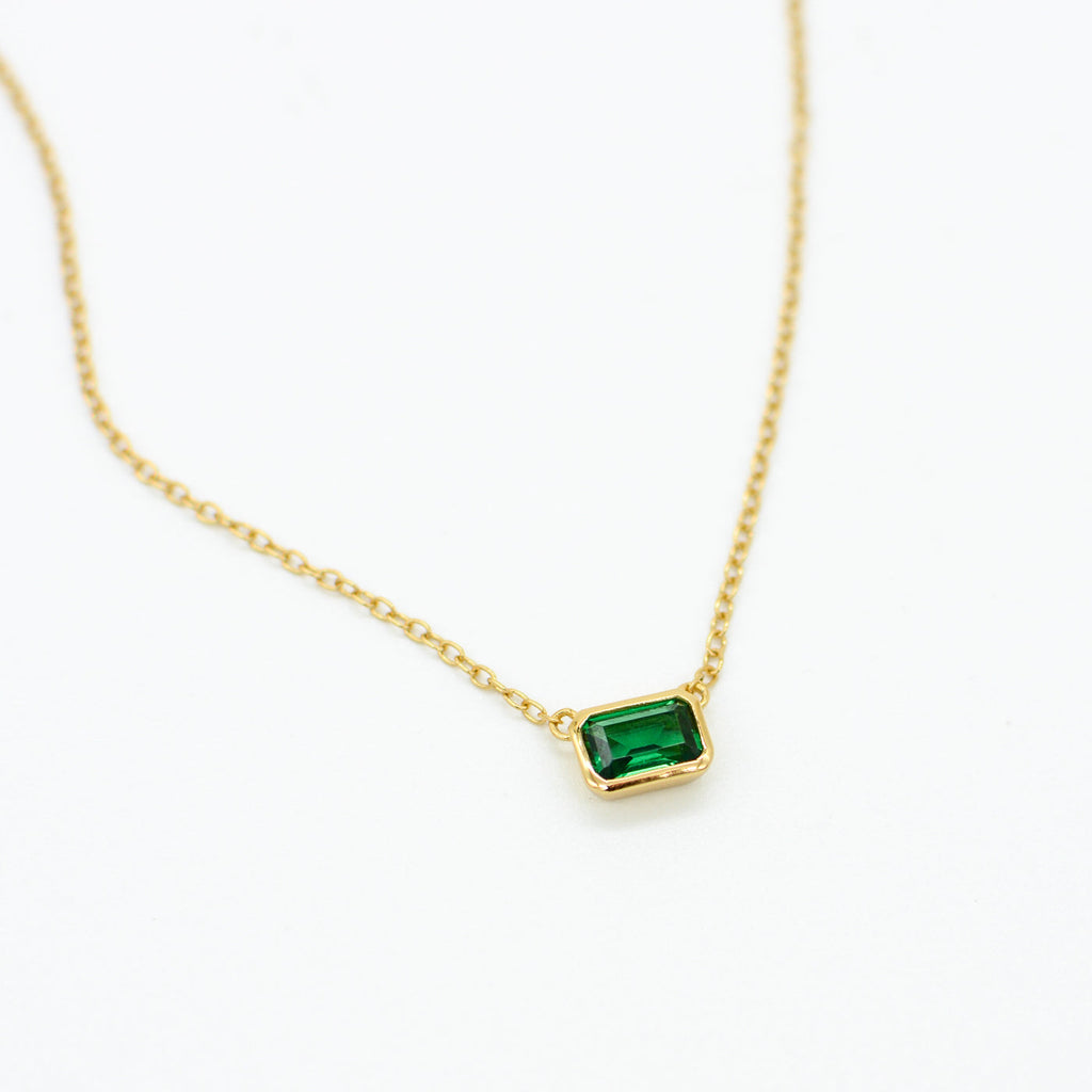 AU79 Vienna Necklace with Green Stone