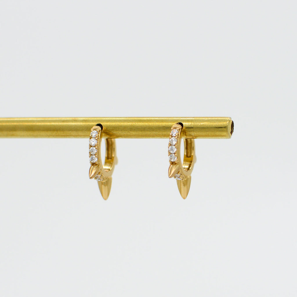 AU79 Jett Pave Huggie Earrings