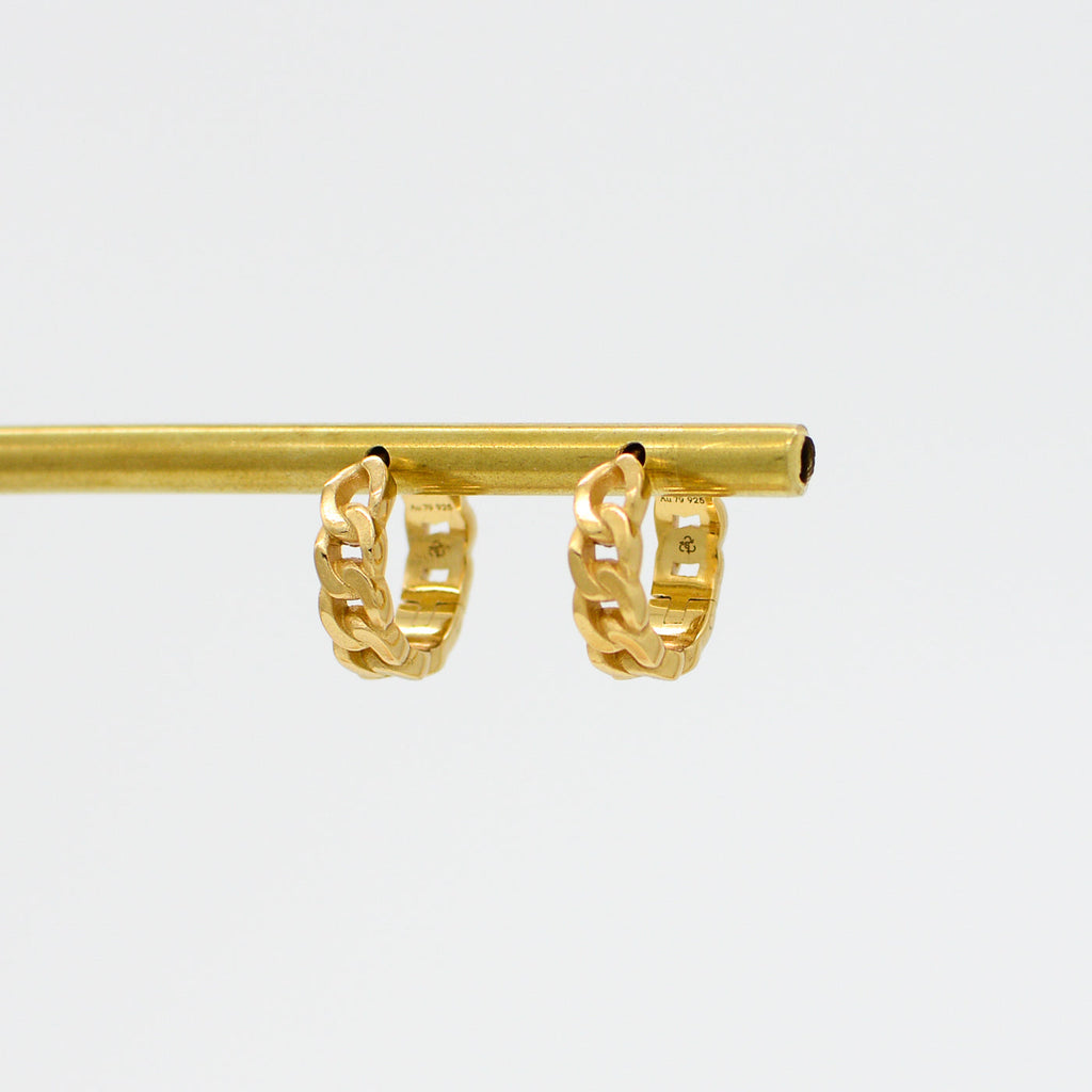 AU79 Havanna Small Hoop Chain Earrings