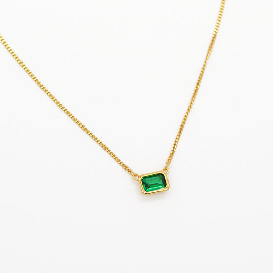 Vienna Necklace w Emerald CZ